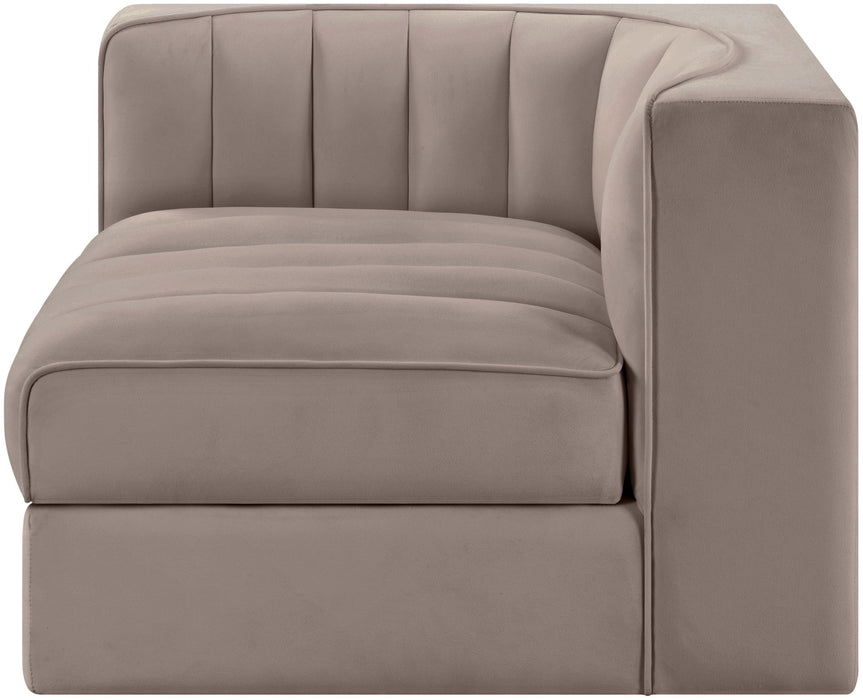 Rummi - Velvet Performance Fabric Upholstered Modular Corner Chair - Simple Home Plus