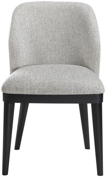 Valeo - Linen Textured Fabric Upholstered Dining Chair (Set of 2) - Painted Black Base - Simple Home Plus