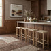 Entwine - Vegan Leather Upholstered Backless Counter Stool - Painted Natural - Simple Home Plus