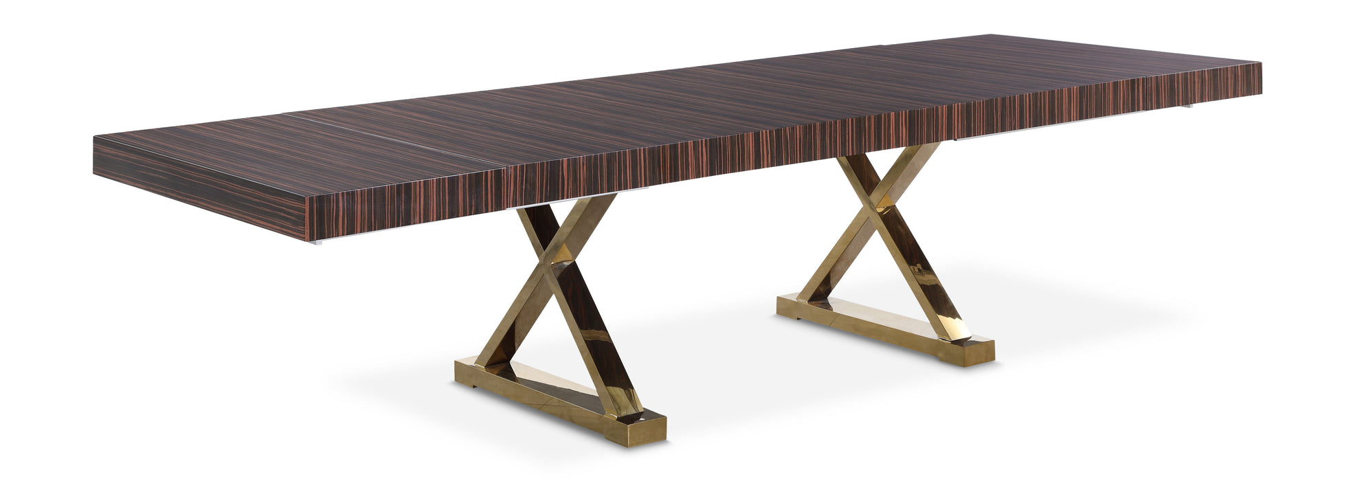 Excel - Extendable Dining Table with Gold Base - Simple Home Plus