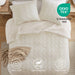Riordan - Full/Queen Cable Knit Comforter Set - Ivory - Simple Home Plus