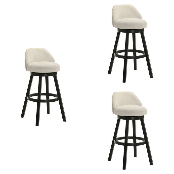 Erika - Modern Transitional Swivel Wood Bar Height Kitchen Bar Stool - Simple Home Plus