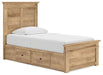 Makidern - Panel Storage Bed With 2 Under Bed Storage Units - Simple Home Plus