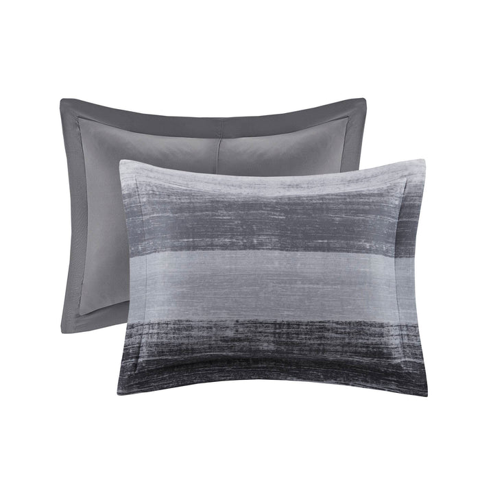 Saben - King 9 Piece Comforter Set With Bed Sheets - Black - Simple Home Plus
