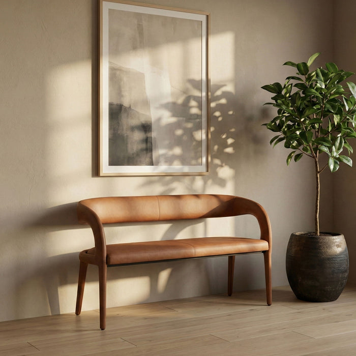 Sylvester - Bench - Cognac - Simple Home Plus