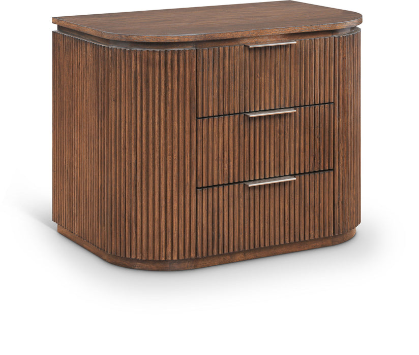 Astrid - Solid Wood And Oak Veneer Nightstand - Simple Home Plus