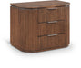 Astrid - Solid Wood And Oak Veneer Nightstand - Simple Home Plus