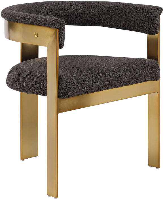 Romeo - Boucle Dining Chair With Gold Base (Set of 2) - Simple Home Plus