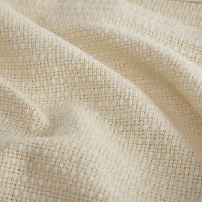 Freshspun Basketweave - Blanket - Natural - Simple Home Plus