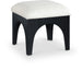Lawson - Chenille Fabric Ottoman - Black Base - Simple Home Plus