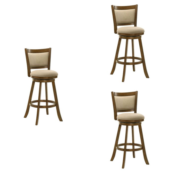 Aiden - Modern Farmhouse Swivel Wood Bar Height Kitchen Bar Stool - Simple Home Plus
