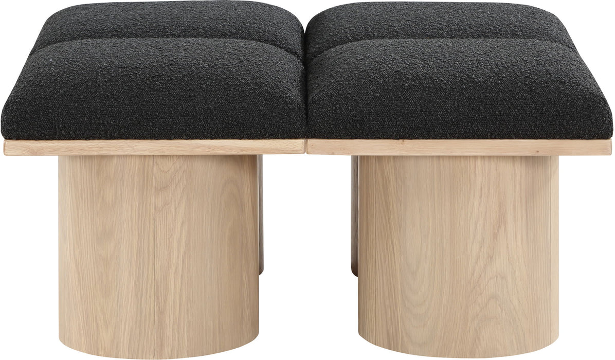 Pavilion - 4 Piece Modular Bench With Natural Base - Simple Home Plus