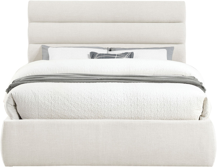 Adam - Linen Fabric Bed With 52" Headboard - Simple Home Plus