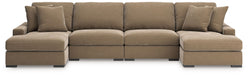 Calden - 4-Piece Sectional With Double Chaise - Sable - Simple Home Plus