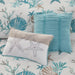 Pebble Beach - 6 Piece Cotton Sateen Duvet Cover Set - Aqua - Simple Home Plus