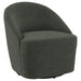 Leon - Upholstered Barrel Accent Swivel Chair - Simple Home Plus