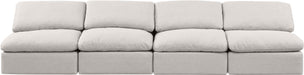 Indulge - Linen 4 Seat Modular Armless Sofa - Simple Home Plus