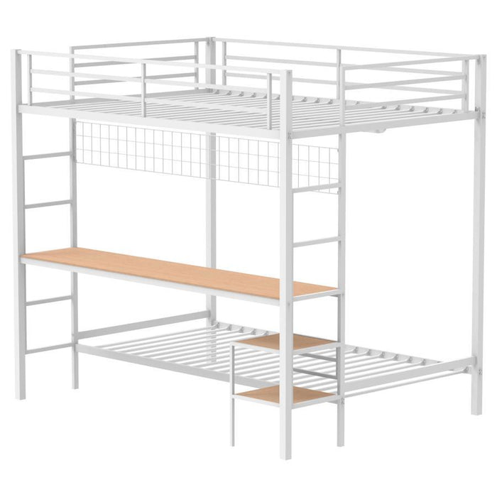 Campus - Metal Workstation Bunk Bed - Simple Home Plus