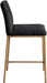 Reeves - Chenille Fabric Upholstered Counter Stool (Set of 2) - Gold Base - Simple Home Plus