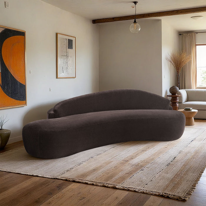 Caspian - Chenille Fabric Upholstered Sofa - Simple Home Plus