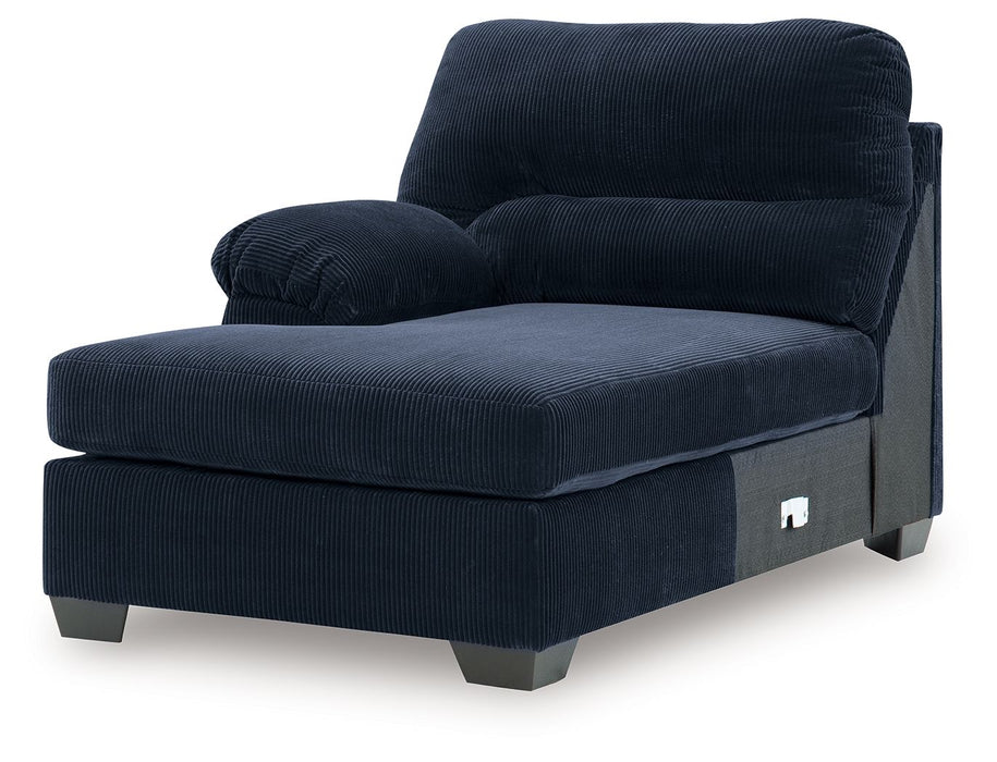 SimpleJoy - LAF Corner Chaise - Navy - Simple Home Plus