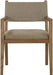 Avon - Linen Textured Performance Fabric Dining Arm Chair - Simple Home Plus