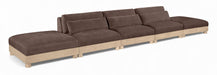 Turin - Chenille Fabric Upholstered Modular Sectional - Brown - Simple Home Plus
