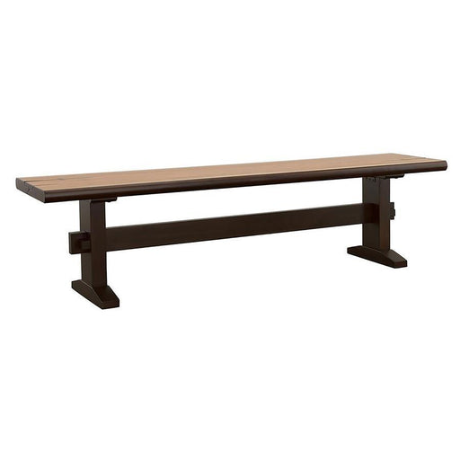 Bexley - Trestle Bench - Natural Honey And Espresso - Simple Home Plus