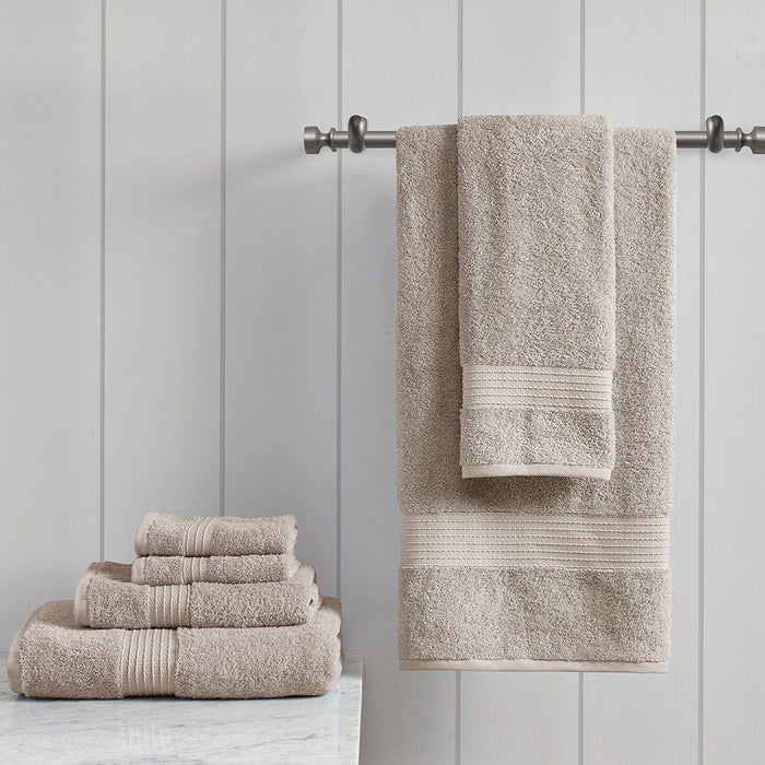 Organic - 6 Piece Towel Set - Tan - Simple Home Plus