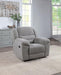 Gilson - Chenille Upholstered Reclining Glider Recliner - Gray - Simple Home Plus