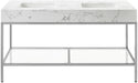 Marmo - Engineered Marble Bathroom Vanity With Chrome Base - Simple Home Plus