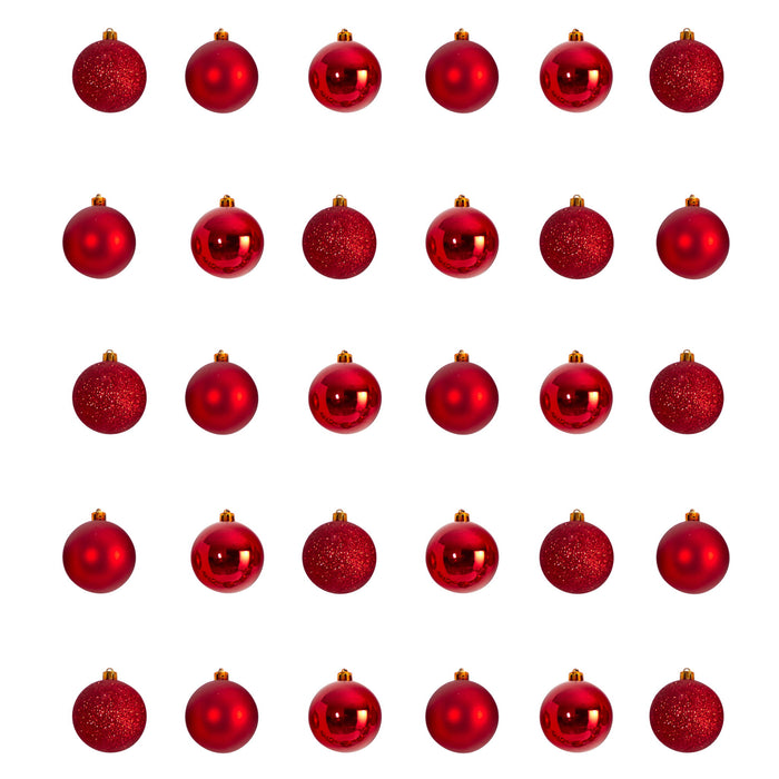 30 Count 2.5" Shatterproof Ornament Set w