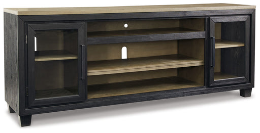 Foyland - Black / Brown - XL TV Stand w/Fireplace Option - Simple Home Plus