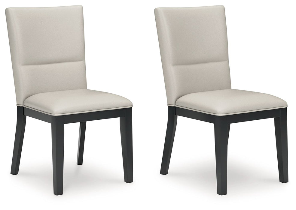 Glinari - Taupe / Black - Dining Upholstered Side Chair (Set of 2) - Simple Home Plus