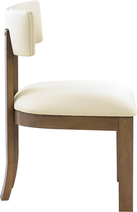 Lavrin - Vegan Leather Upholstered Dining Side Chair (Set of 2) - Walnut Base - Simple Home Plus