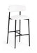 Lupita - Vegan Leather Upholstered Bar Stool With Matte Black Frame (Set of 2) - Simple Home Plus