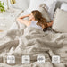 Phoebe - Twin/Twin Long Diamond Quilted Ruffle Edge Comforter Set - Neutral - Simple Home Plus