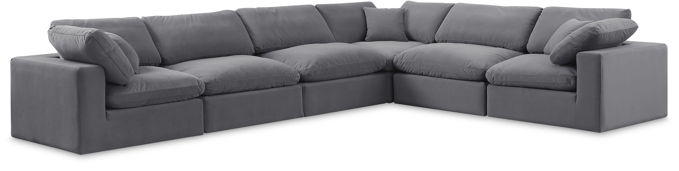 Comfy - 6 Piece Velvet Modular Corner Sectional - Simple Home Plus