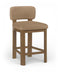 Paloma - Faux Leather Upholstered Counter Stool (Set of 2) - Brown Frame - Simple Home Plus