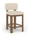 Paloma - Faux Leather Upholstered Counter Stool (Set of 2) - Brown Frame - Simple Home Plus