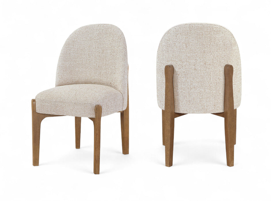 Torino - Upholstered Dining Chair With Brushed Brown Base (Set of 2) - Simple Home Plus