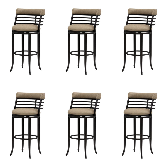 Telia - Upholstered Swivel Bar Height Barstool