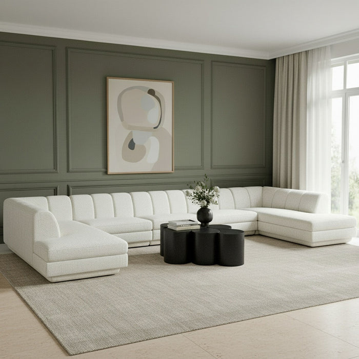 Modari - Sectional - Cream - Simple Home Plus