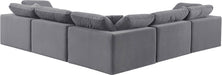 Comfy - 5 Piece Velvet Modular Corner Sectional - Simple Home Plus