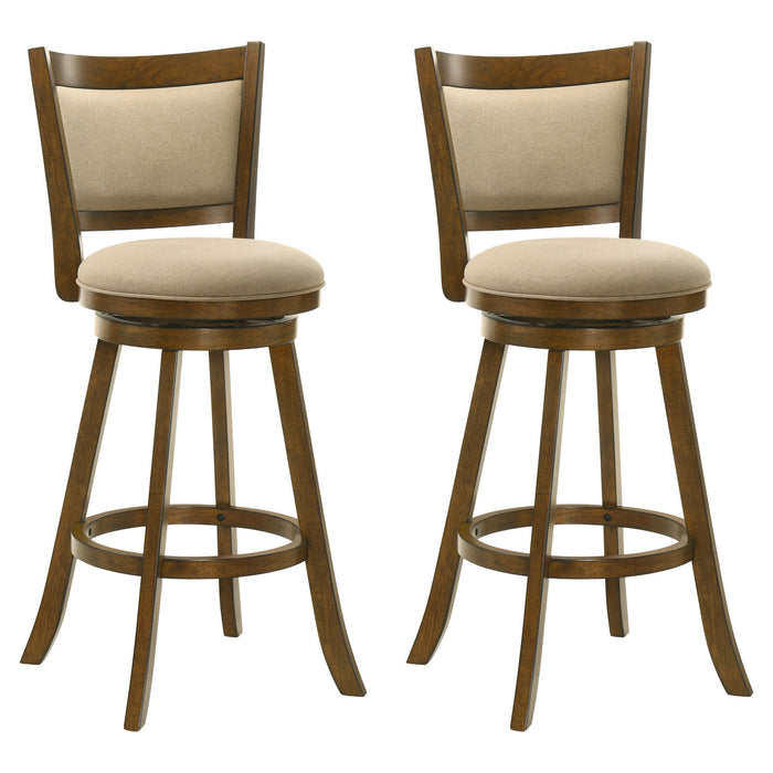 Aiden - Modern Farmhouse Swivel Wood Bar Height Kitchen Bar Stool - Simple Home Plus