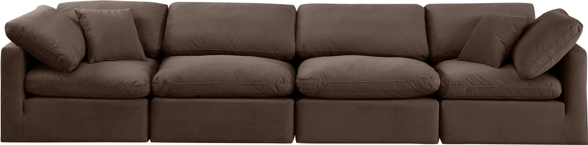 Indulge - Velvet 4 Seat Modular Sofa - Simple Home Plus