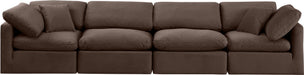 Indulge - Velvet 4 Seat Modular Sofa - Simple Home Plus