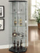 Zahavah - 4-Shelf Hexagonal Clear Glass Curio Cabinet - Simple Home Plus