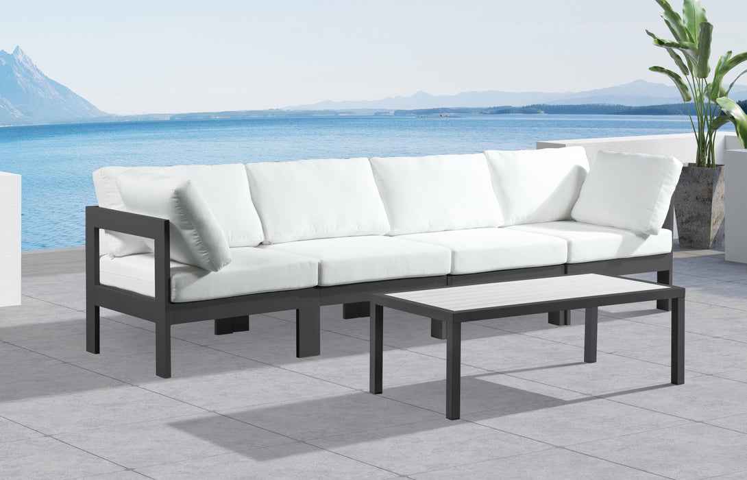 Nizuc - Outdoor Patio 4 Seat Modular Sofa With Gray Frame - Simple Home Plus