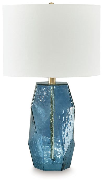 Tallow - Blue - Glass Table Lamp - Simple Home Plus